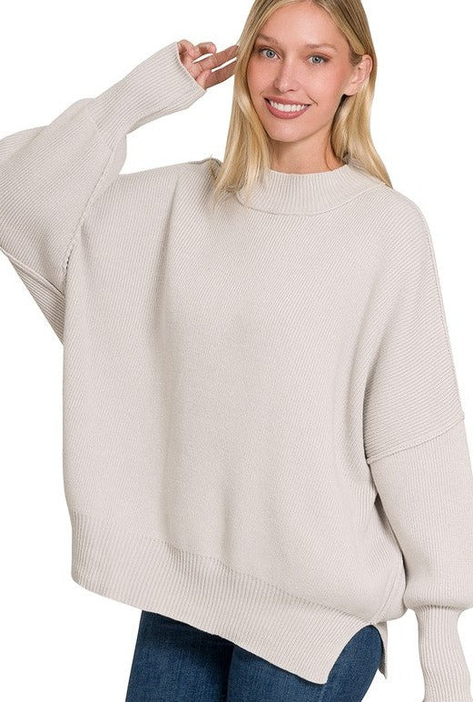 Renee Side Slit Oversized Sweater