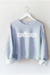 Sunseeker Mid Cropped Graphic Fleece Sweatshirt