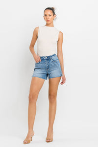 VERVET High Rise Side Slit A-Line Shorts