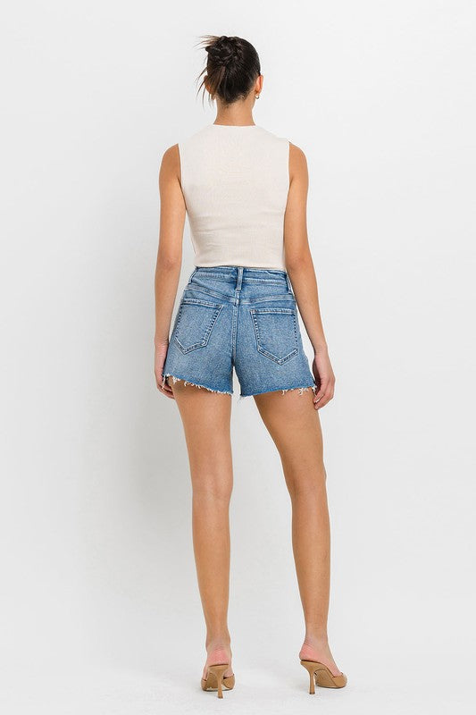 VERVET High Rise Side Slit A-Line Shorts