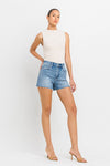 VERVET High Rise Side Slit A-Line Shorts