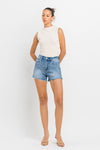 VERVET High Rise Side Slit A-Line Shorts