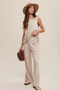 Coffee Run Soft Knit Tank and Pants Lounge Set