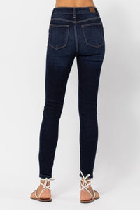 Judy Blue High Rise Handsand Dark Wash Skinny Jeans