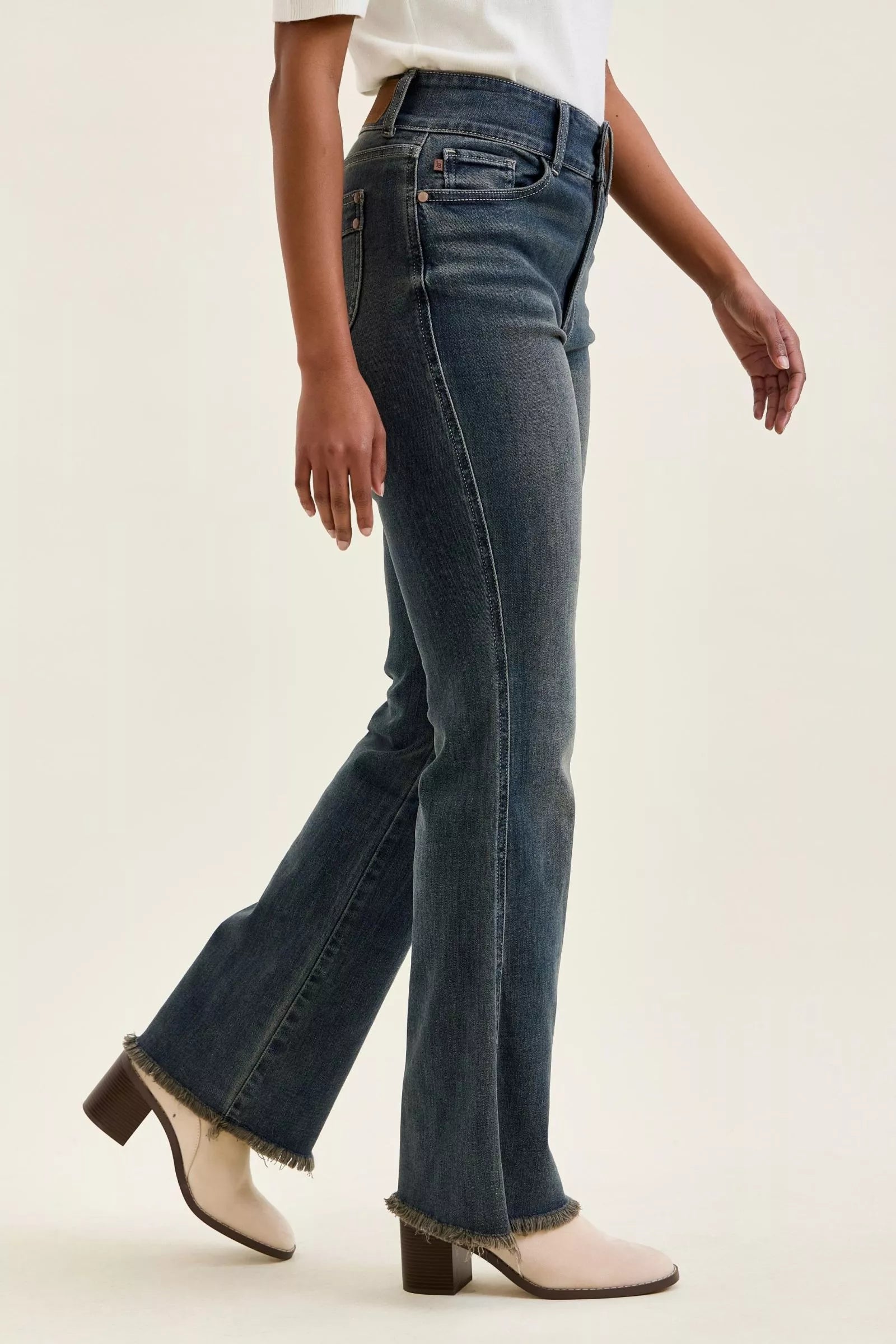 Judy Blue High Rise Daisy Double Button Bootcut Jeans 82734