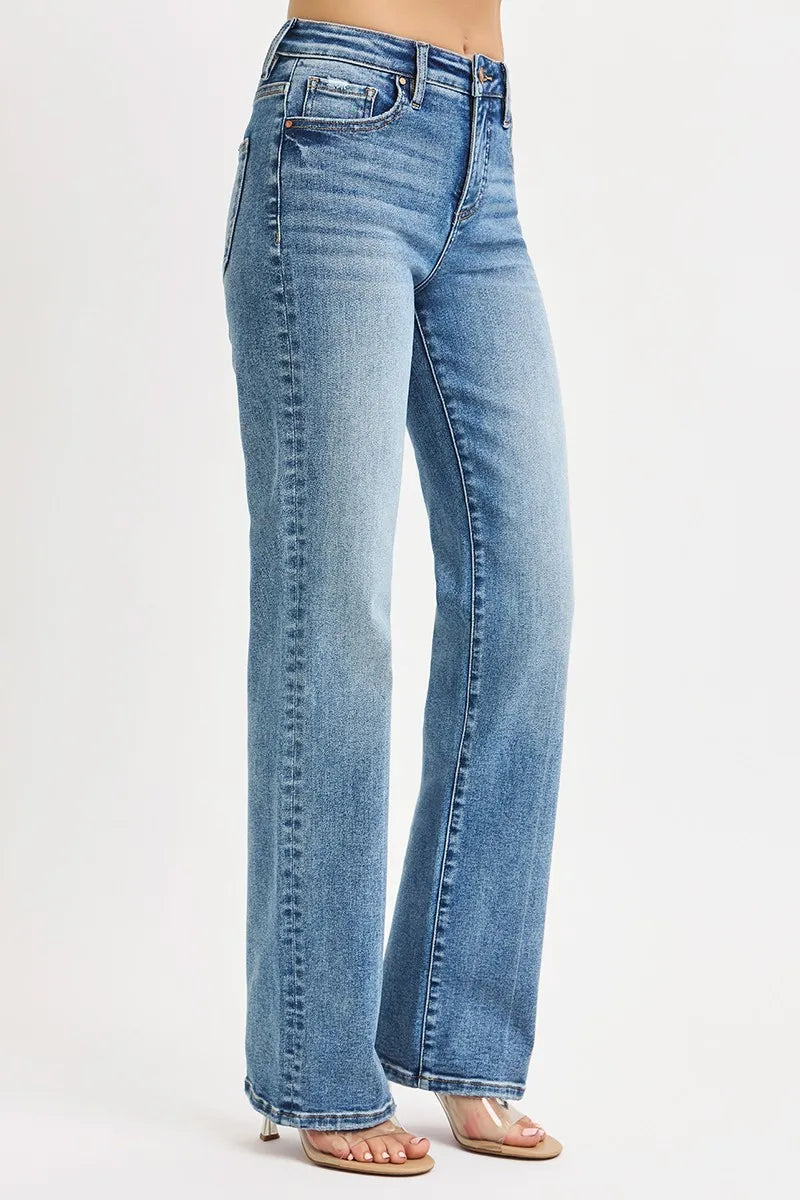 Risen High Rise Tummy Control Classic Straight Jeans