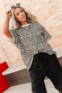 Ampersand Avenue Boyfriend Tee - Layover Leopard