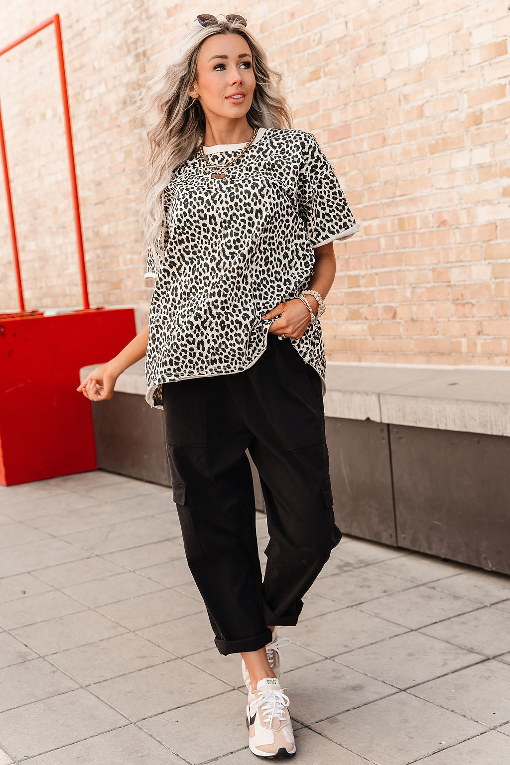 Ampersand Avenue Boyfriend Tee - Layover Leopard