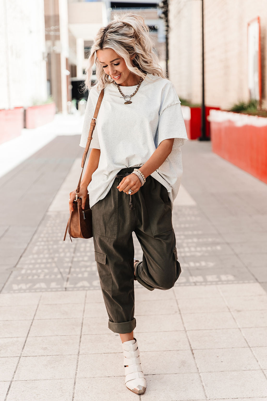 Ampersand Avenue Boyfriend Tee - Oatmeal