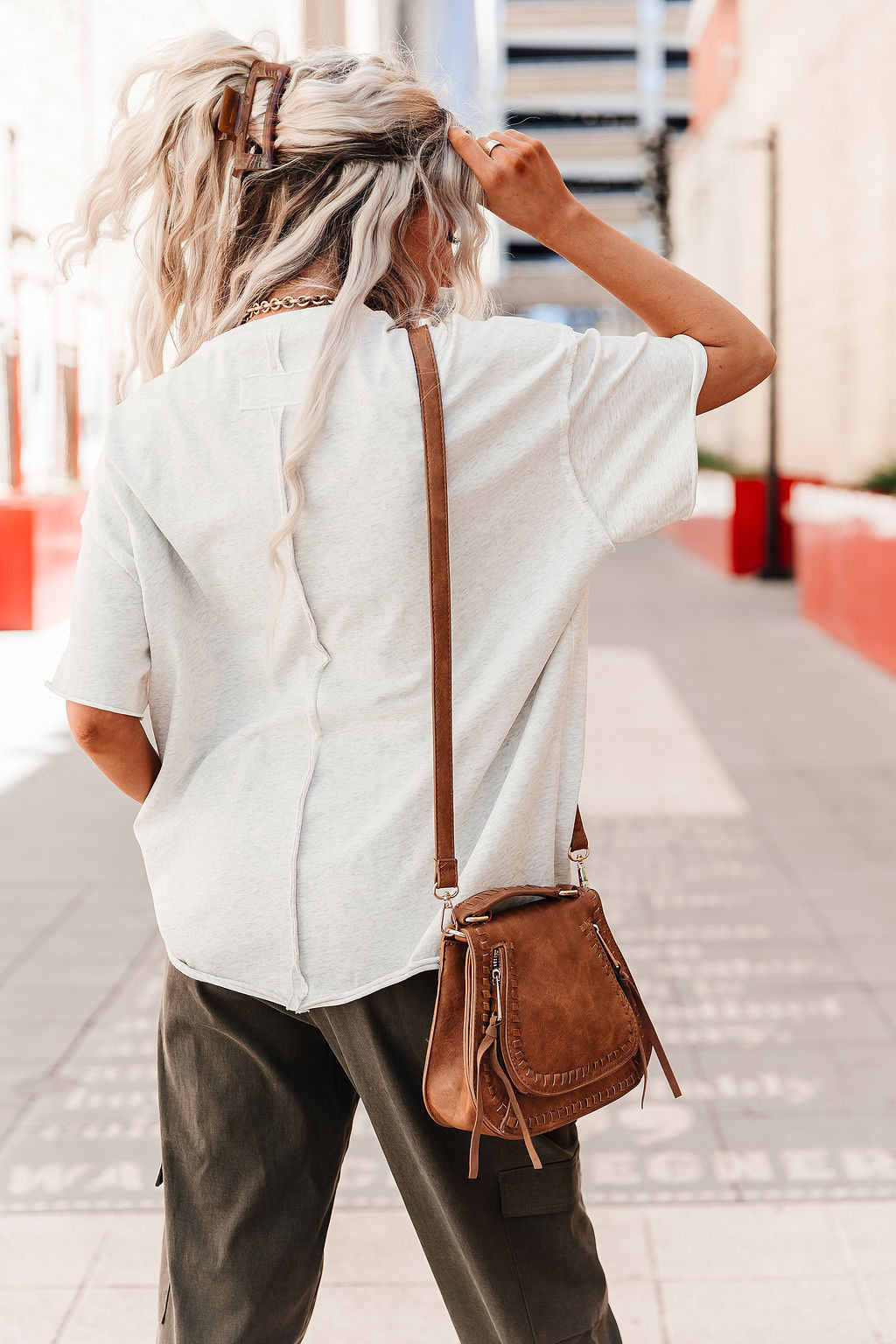 Ampersand Avenue Boyfriend Tee - Oatmeal