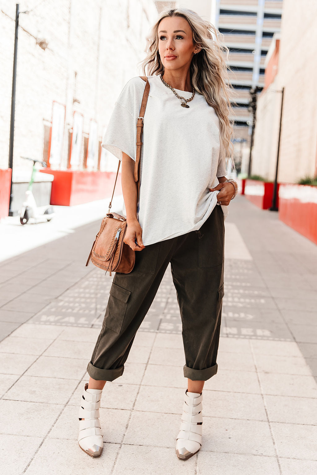 Ampersand Avenue Boyfriend Tee - Oatmeal