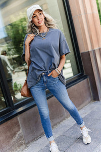 Ampersand Avenue Boyfriend Tee - Slate