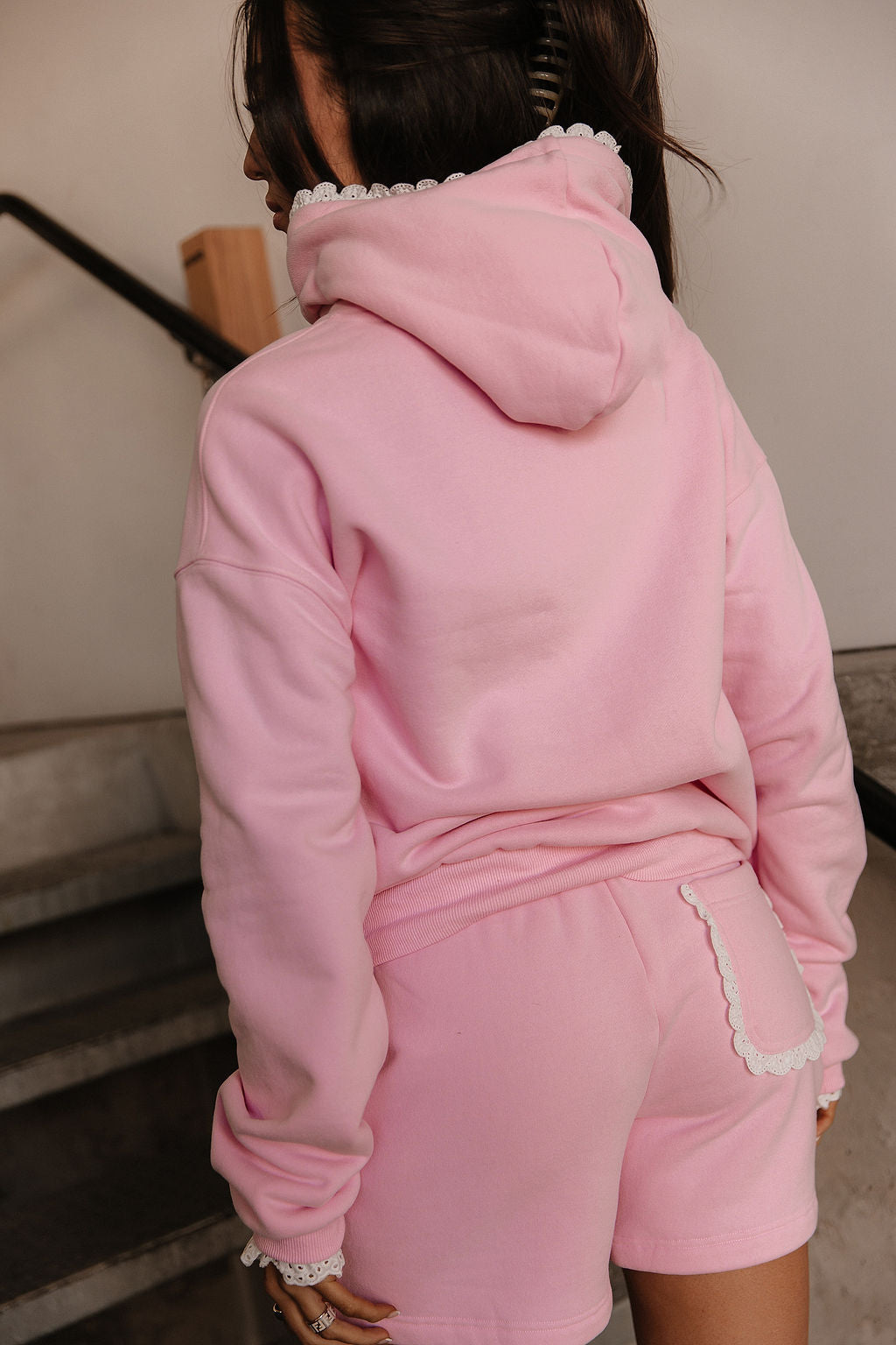 Ampersand Avenue Comfort Zone Hoodie - Bubblegum Lace