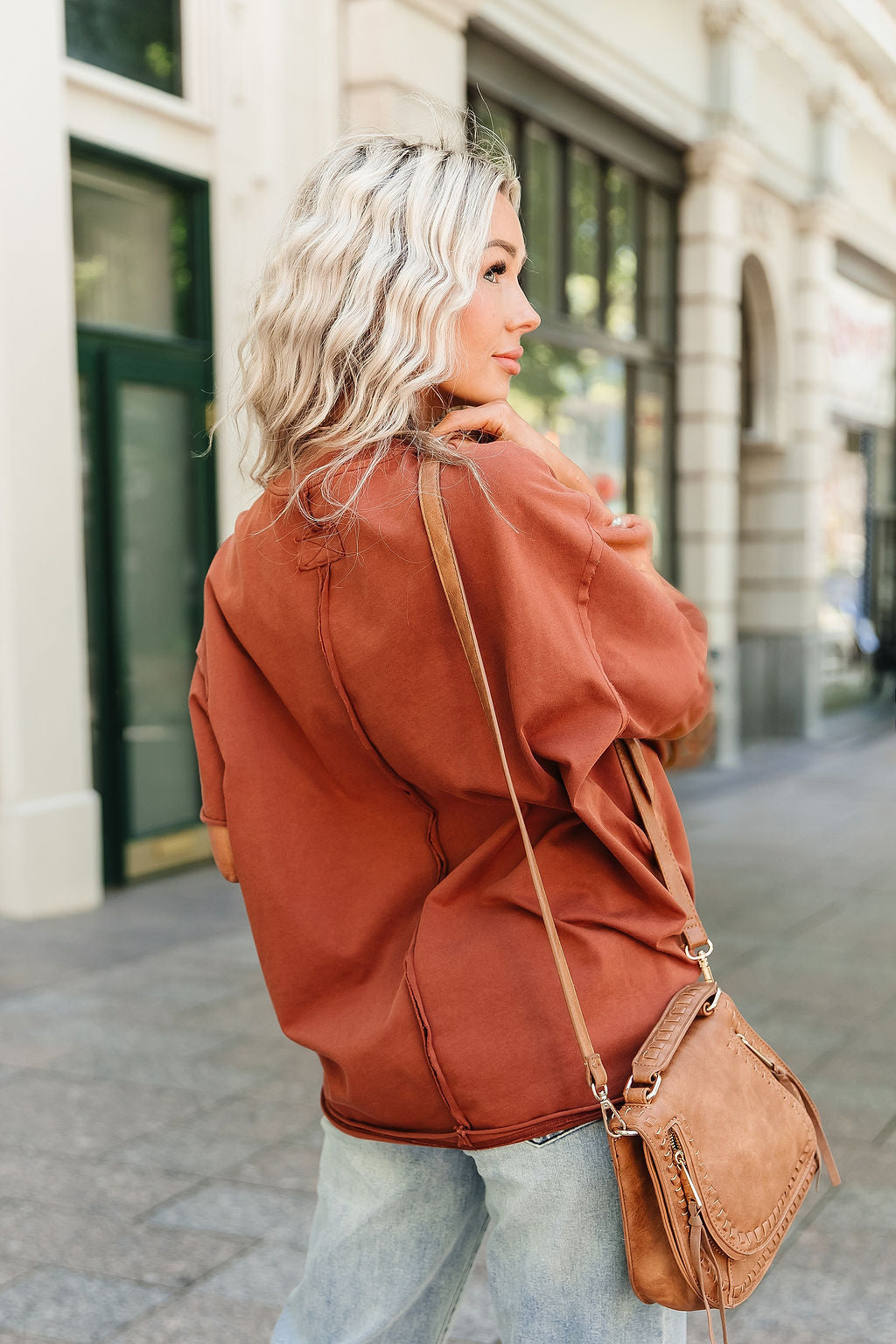 Ampersand Avenue Boyfriend Tee - Rust