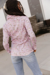 Ampersand Avenue Cowl Neck Sweatshirt - Lavender Rose