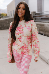 Ampersand Avenue University Side Slit Pullover - Petal Season