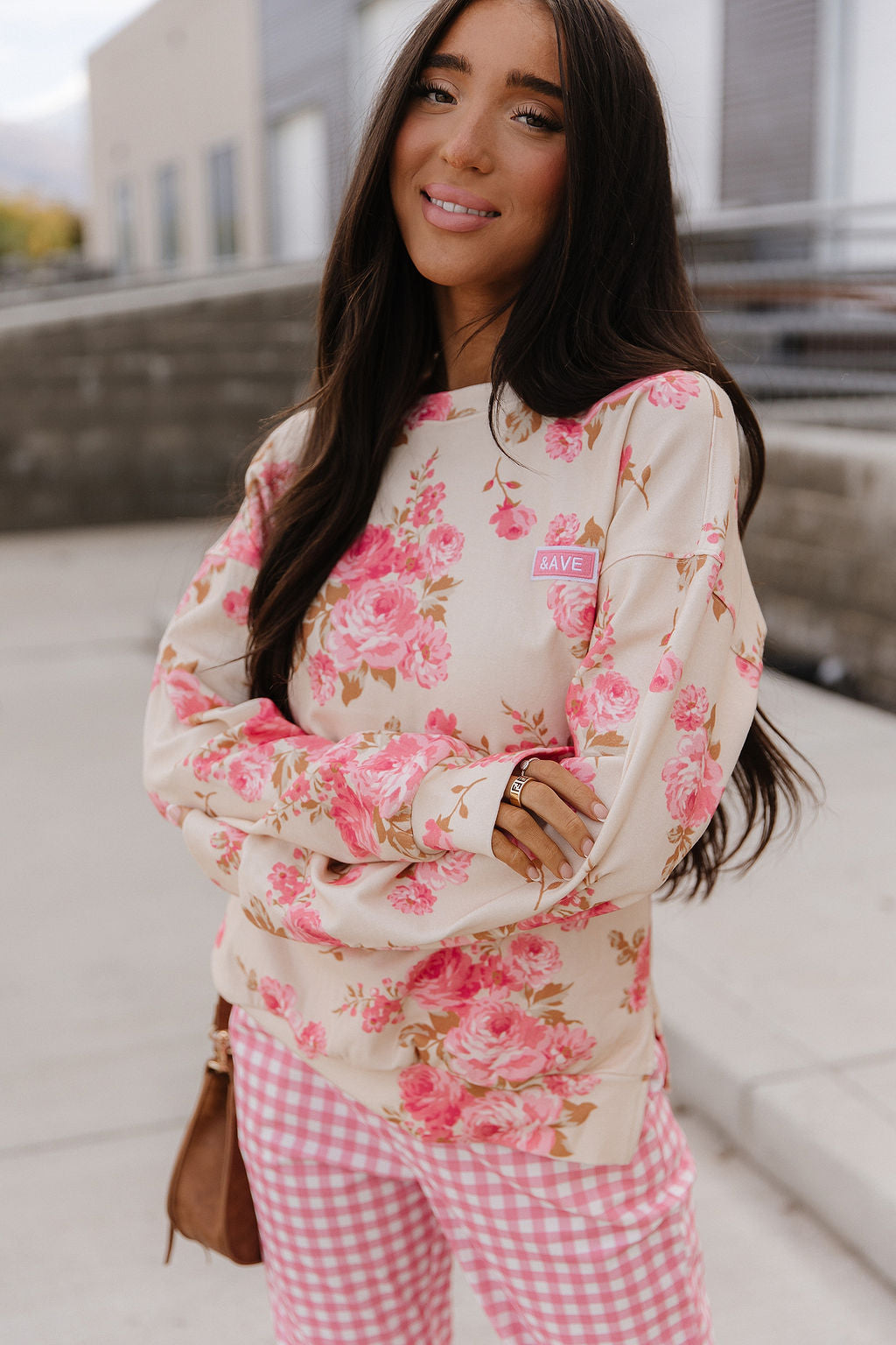 Ampersand Avenue University Side Slit Pullover - Petal Season