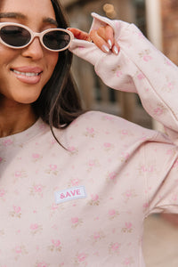 Ampersand Avenue University Side Slit Pullover - Tea Rose