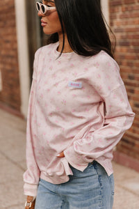 Ampersand Avenue University Side Slit Pullover - Tea Rose