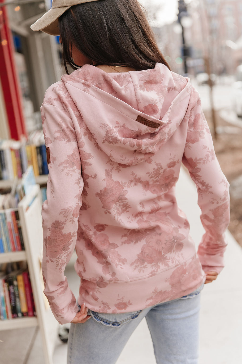 Ampersand Avenue Full Zip Sweatshirt - Cottage Rose