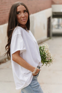 Ampersand Avenue Boyfriend Tee - White