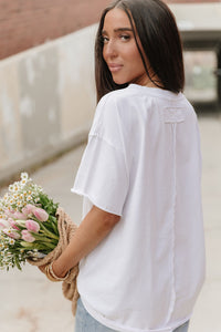 Ampersand Avenue Boyfriend Tee - White