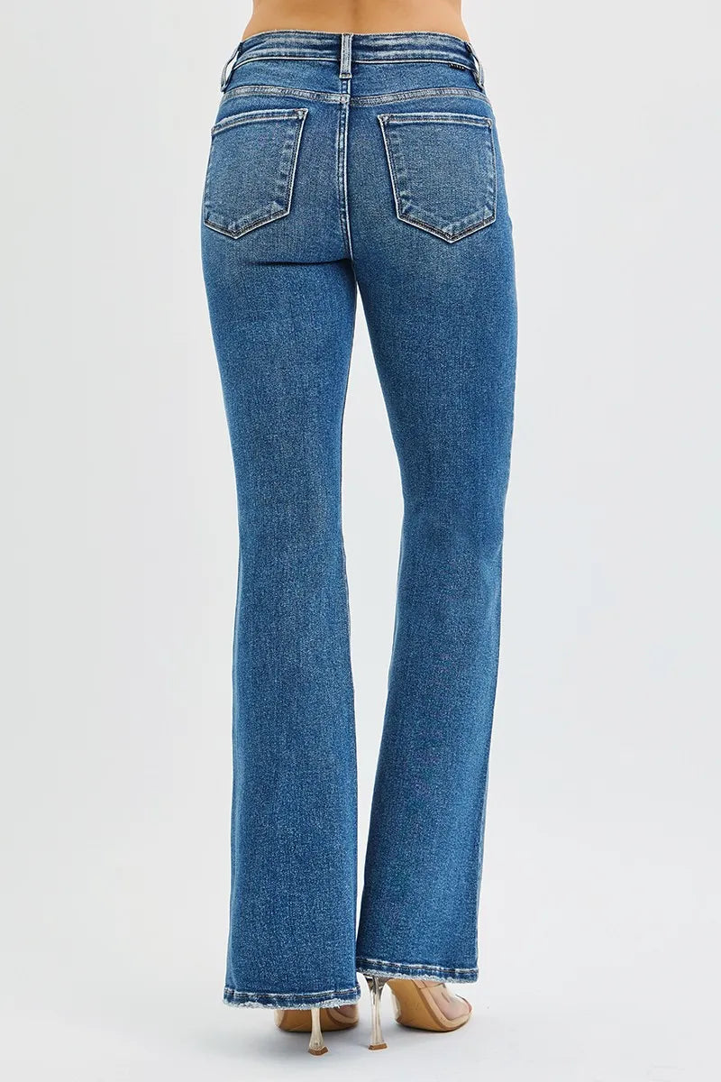 Risen High Rise Tummy Control Flare Jeans