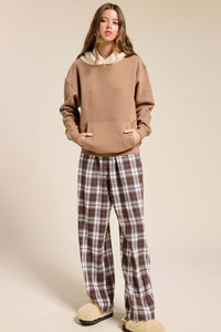 Plaid Flannel Wide Leg Lounge Checkered Pants