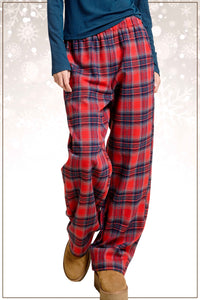 Plaid Flannel Wide Leg Lounge Checkered Pants