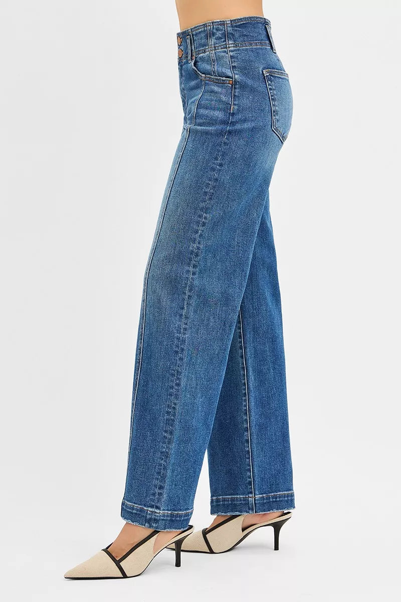 Risen High Rise Fit Wide Baggy Jeans