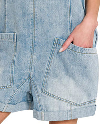 Zenana Denim Short Overalls