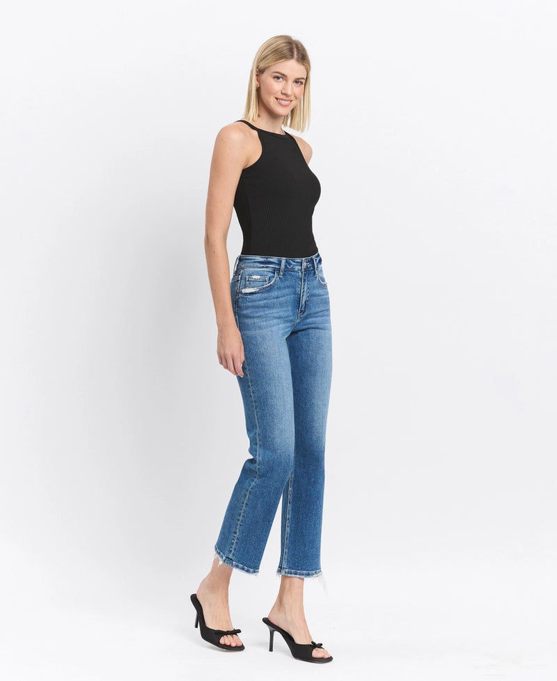 VERVET High Rise Ankle Straight Jeans