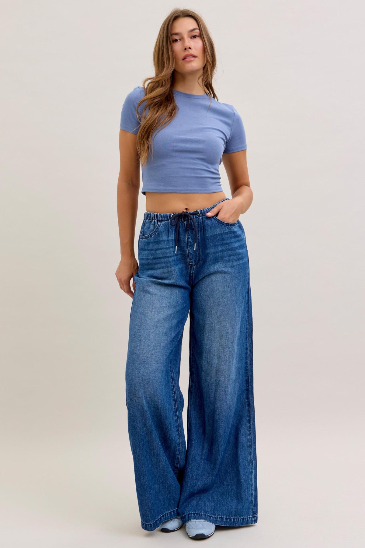 Judy Blue High Rise Featherweight Palazzo Jeans