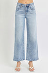 RISEN High Rise Tummy Control Crop Wide Leg Jeans