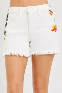 Risen High Rise Tummy Control Flower Printed Shorts