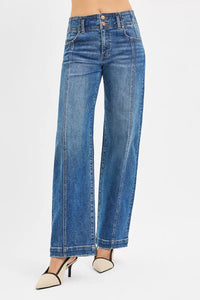 Risen High Rise Fit Wide Baggy Jeans
