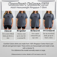 Comfort Colors Tee Size Chart