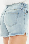 Kancan Hazel High Rise Side Slit Denim Shorts