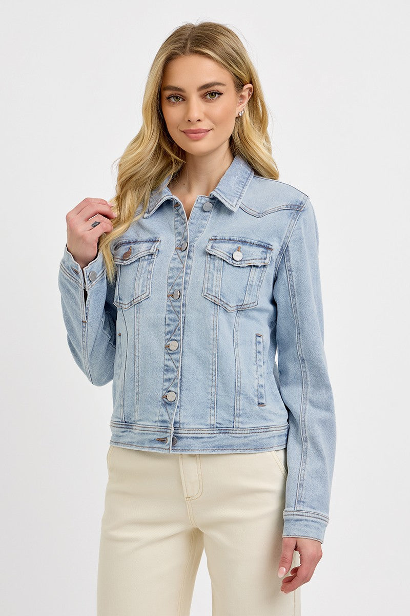 Risen Light Wash Classic Denim Jacket