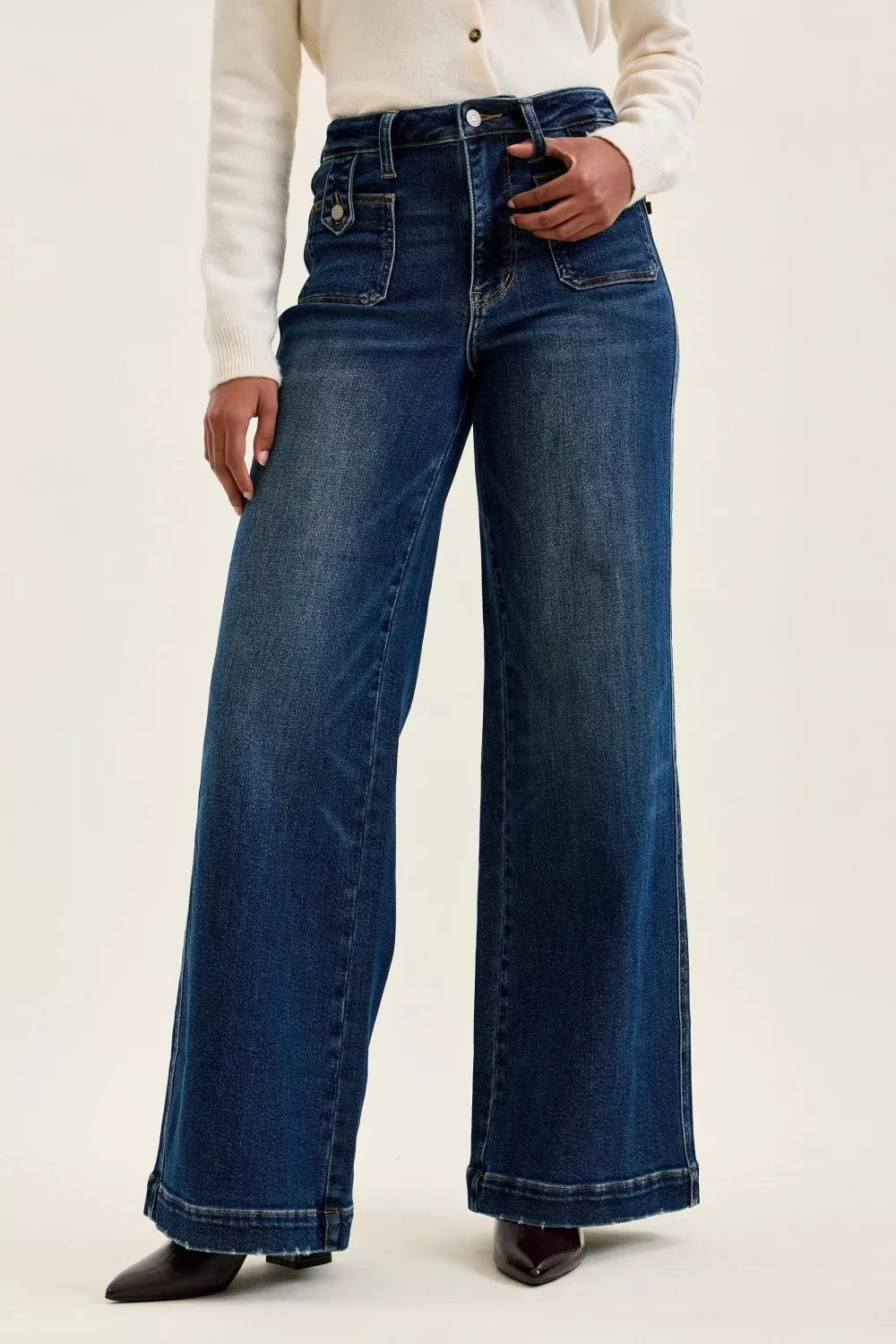 Judy Blue High Rise Lux Retro Wide Leg Jeans 881159