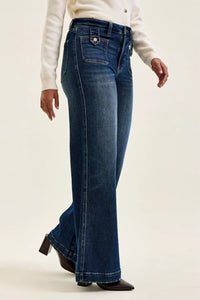 Judy Blue High Rise Lux Retro Wide Leg Jeans 881159