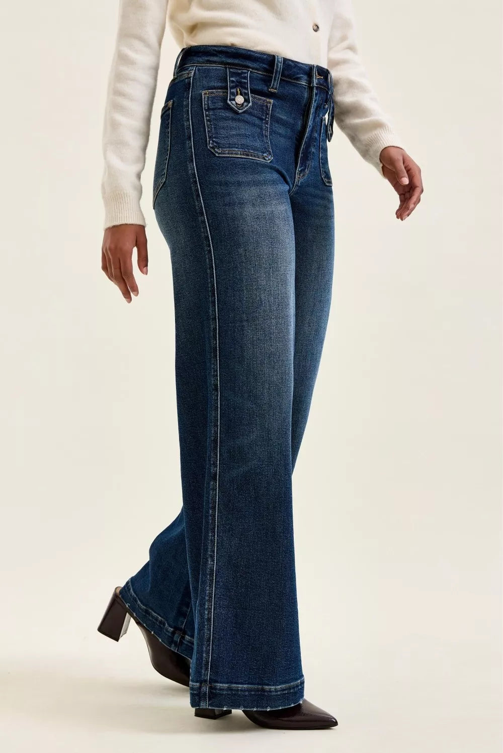 Judy Blue High Rise Lux Retro Wide Leg Jeans 881159