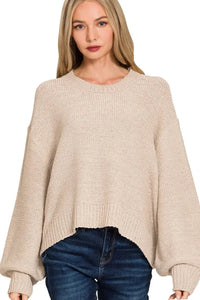 Oversized Balloon Sleeve Sweater