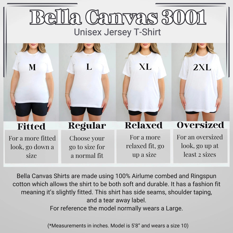 Bella & Canvas Size Chart