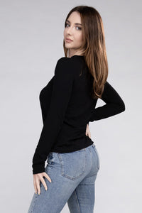 Let's Layer Cotton Crew Neck Long Sleeve T-Shirt