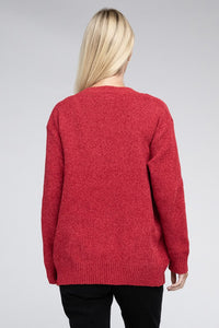 Mallory Melange Open Front Sweater Cardigan