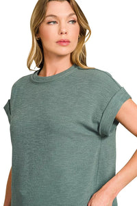 Cotton Slub Short Sleeve Tee and Pants Set