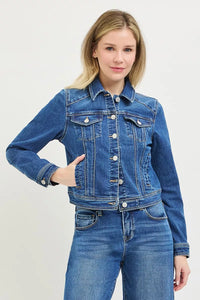 Risen Basic Fitted Denim Jacket