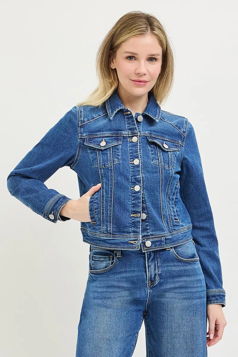 Risen Basic Fitted Denim Jacket