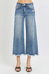 RISEN High Rise Cropped Flare Jeans